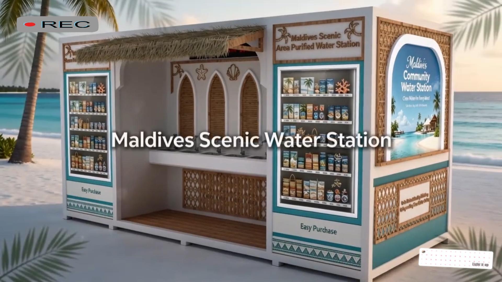 Maldives Thatched Water Station – Resort Tourist Check-in Landmark?