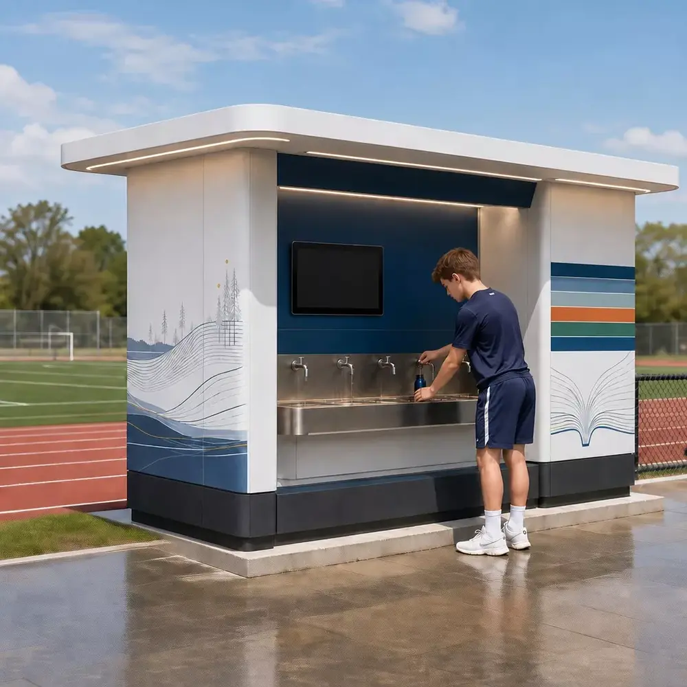 Athletics campus scene